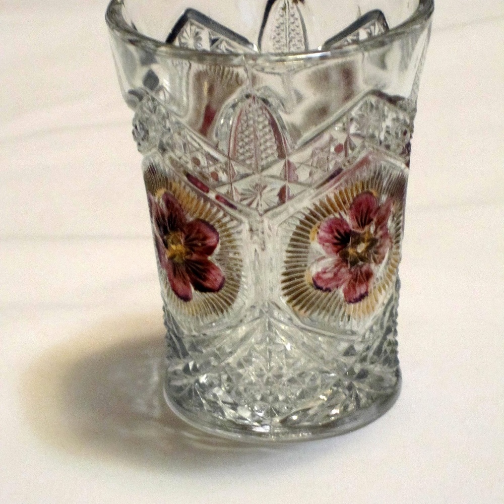 Vintage Leaded Glass Tumbler
